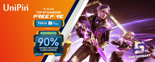 Promo Agustus – Rayakan Anniversary Free Fire di UniPin Bareng Shopeepay!